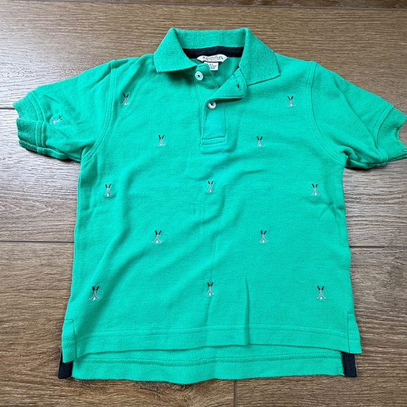 Kitestrings by Heartstrings Boys Embroidered Golf Polo, Green Short Sleeve 4T - Picture 1 of 11